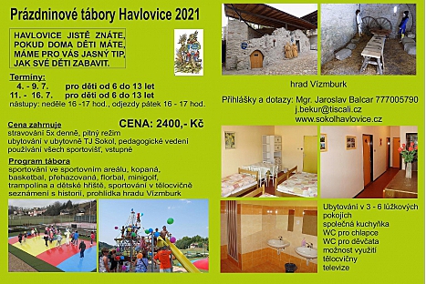 Prázdninové tábory Havlovice 2021