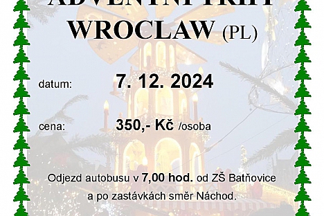 Zahrádkáři z Batňovic zažijí adventní Wroclaw