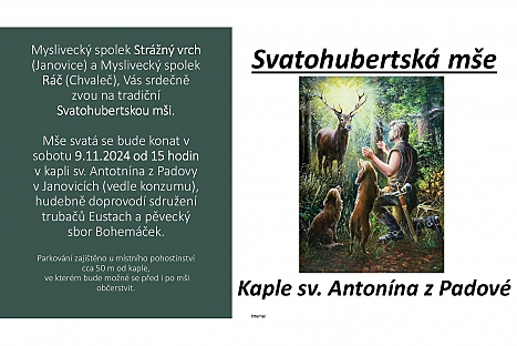 Svatohubertská mše v Janovicích