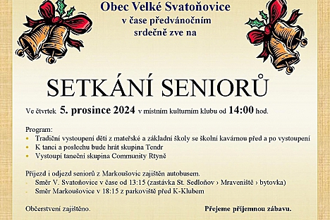 Vánoční setkání seniorů ve Velkých Svatoňovicích