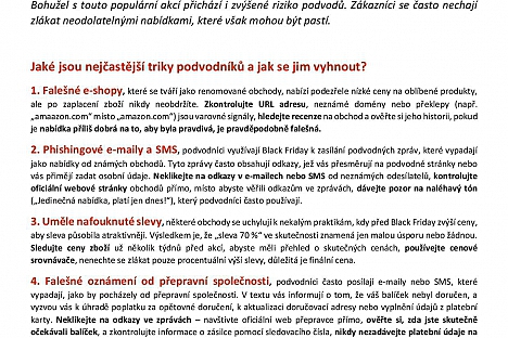 Pozor na podvody!