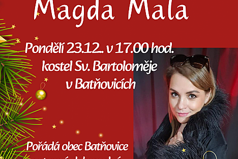 Vánoční koncert s Magdou Malou v Batňovicích