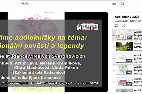 Školáci tvořili audioknihy na téma regionální pověsti a legendy