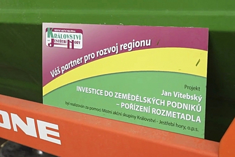 Naše MAS pomohla zemědělci z Vlčkovic