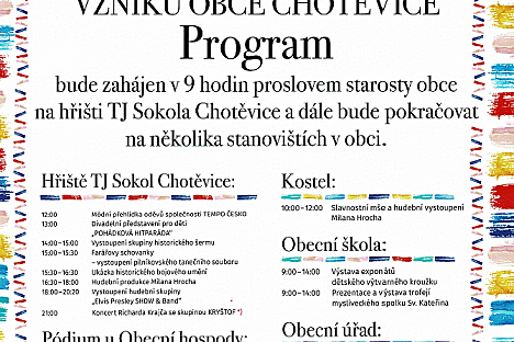 Oslavy 660 let vzniku obce Chotěvice