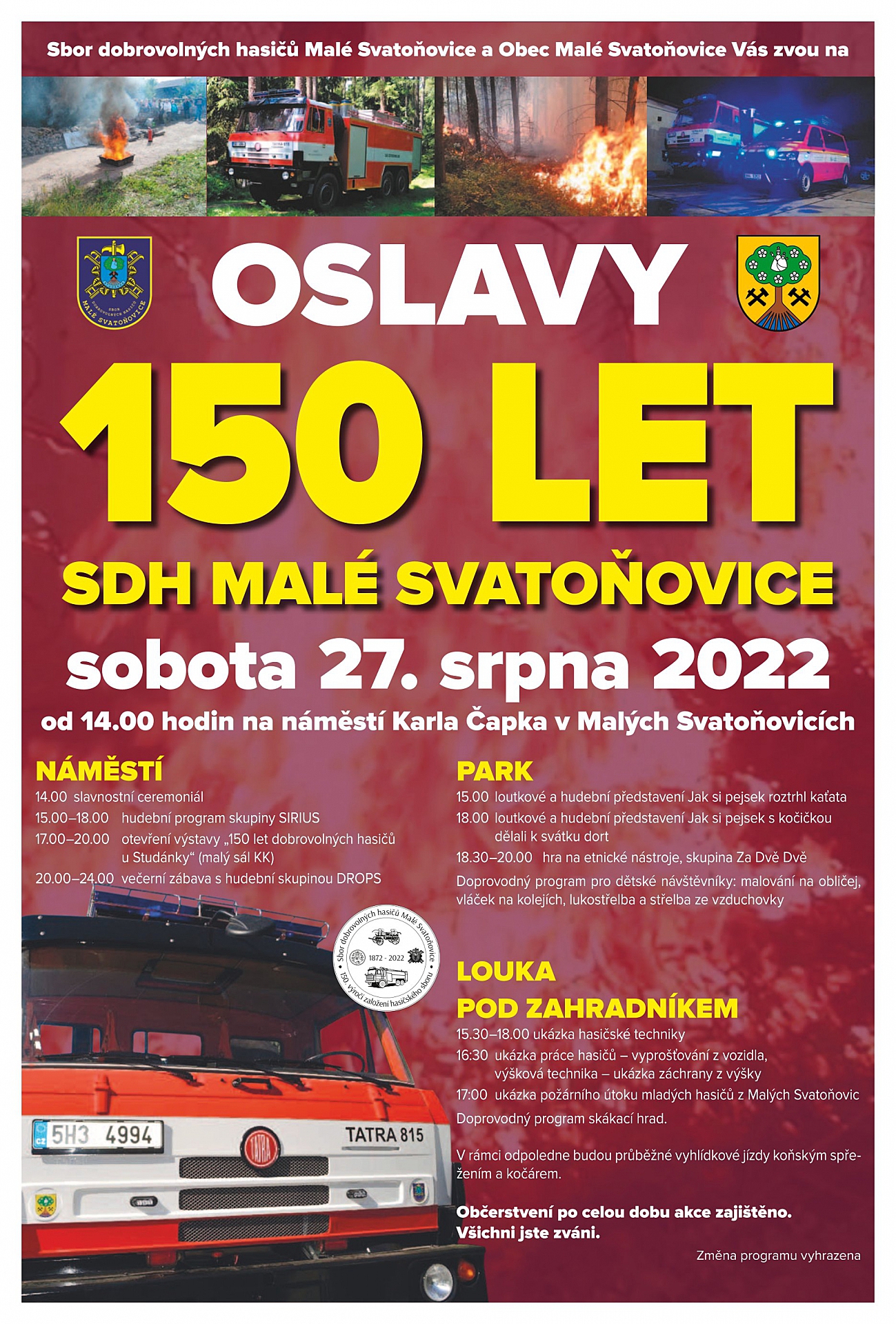 Oslavy 150 let SDH Malé Svatoňovice
